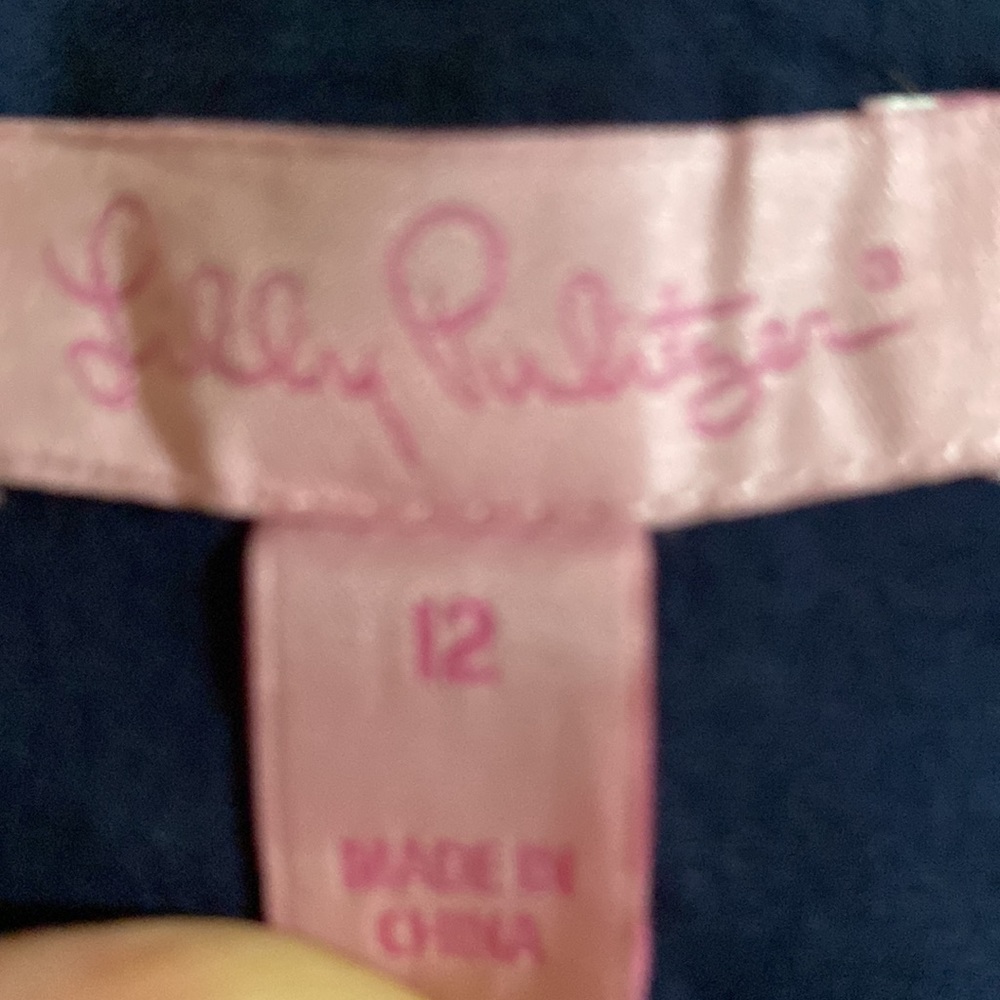 Lilly Pulitzer Dress- size 12 -midnight Blue - Picture 14 of 15